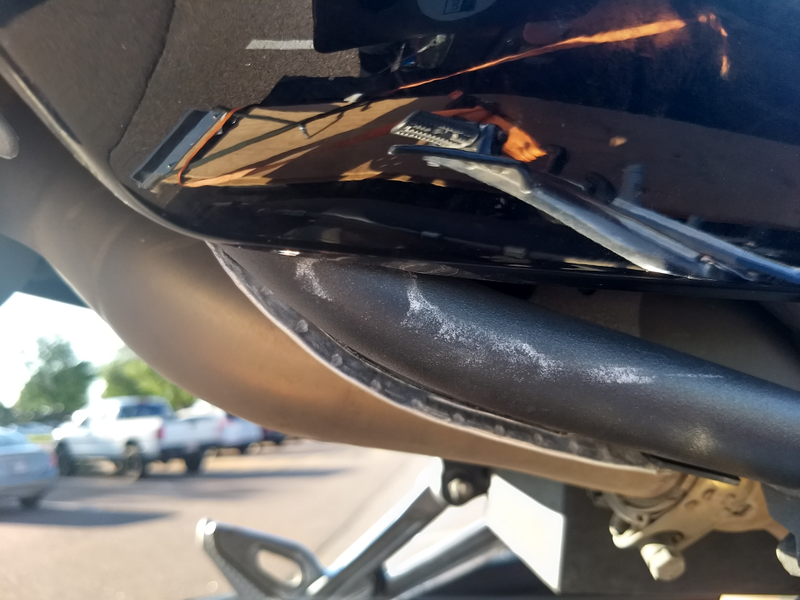 Frame scuffs. Honestly, I have to idea how this would get painted/repaired.